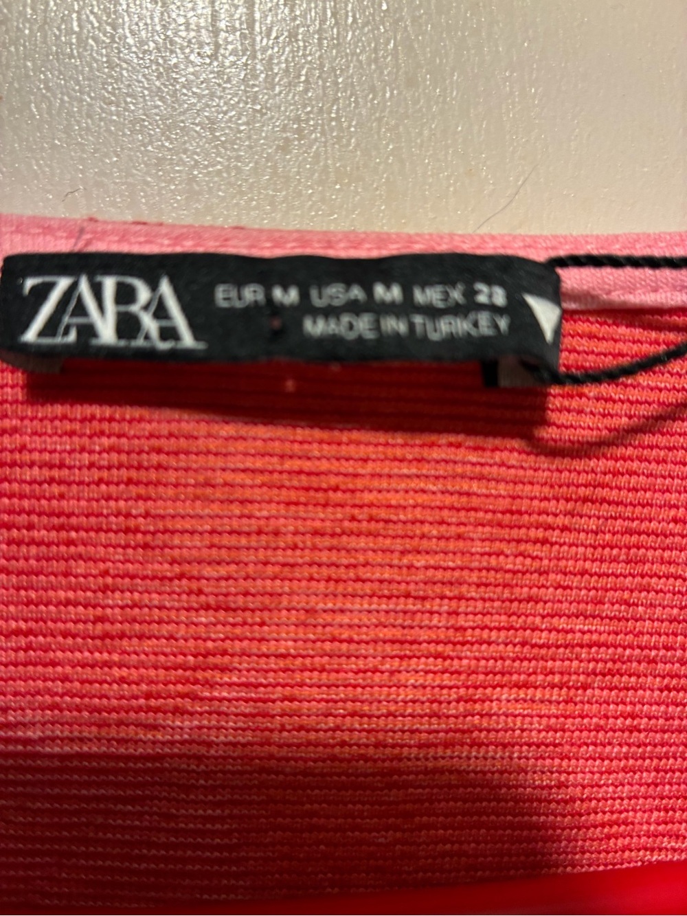 Zara Pink & Orange Floral Long-Sleeve Cropped Sweater - Picture 9 of 9